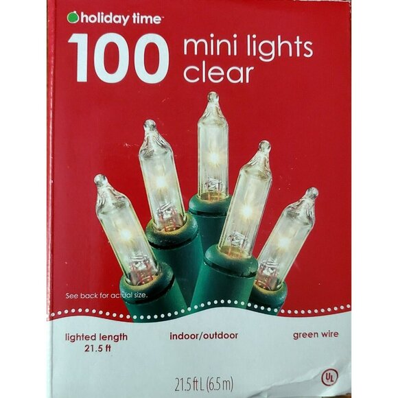 New String Lights 100 Clear White Mini Bulbs Christmas Wedding Party Patio Deck - Picture 2 of 5